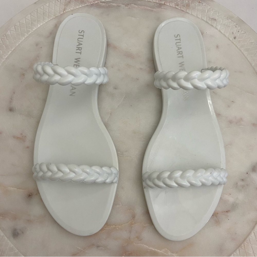 NEW Stuart Weitzman Braida Sawyer Jelly Sandals Slippers Women’s Size 10  $125
